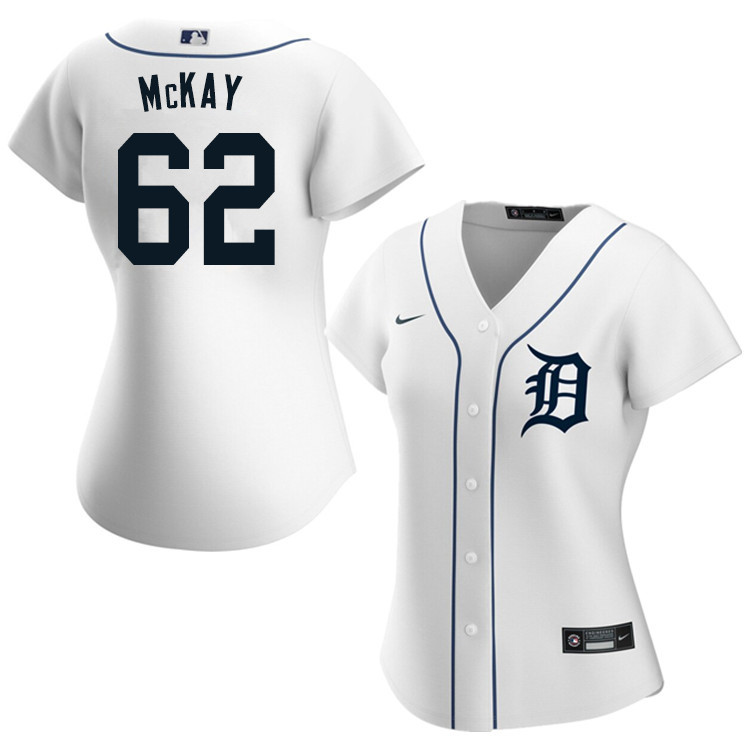 Nike Women #62 David McKay Detroit Tigers Baseball Jerseys Sale-White